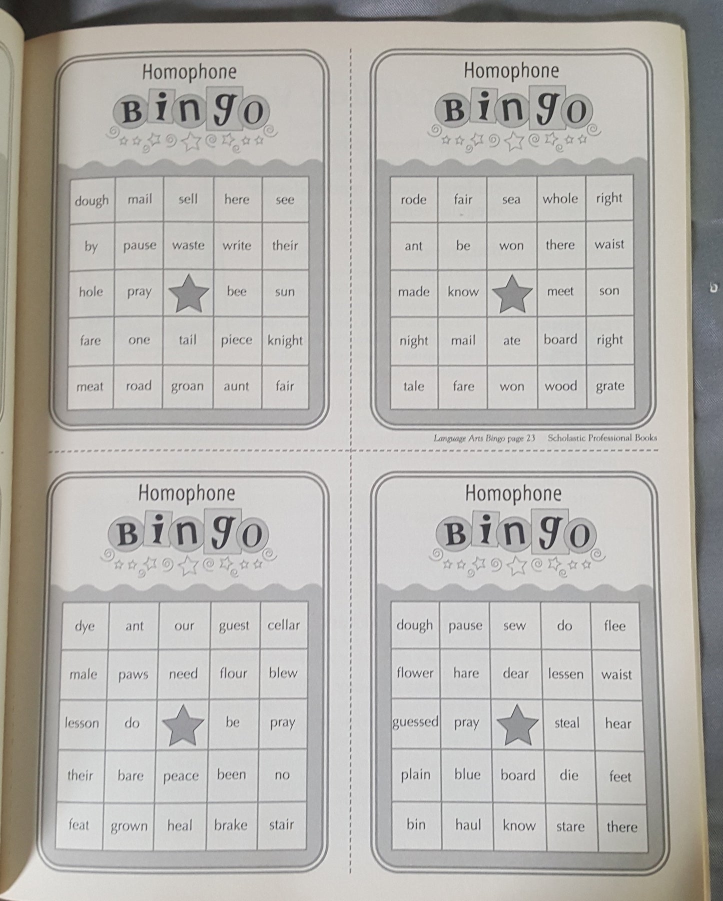 Language Arts BINGO