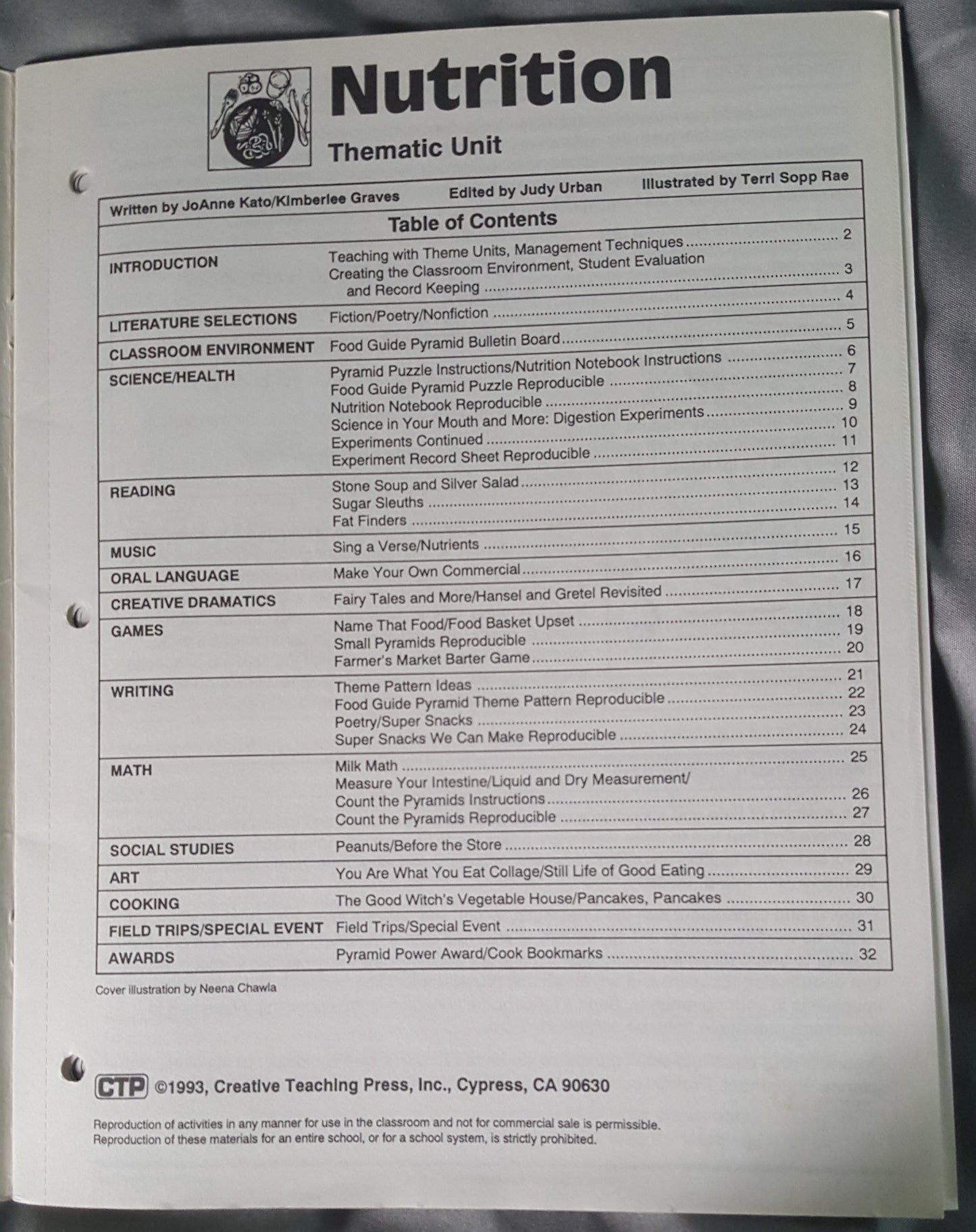 Nutrition Unit Study