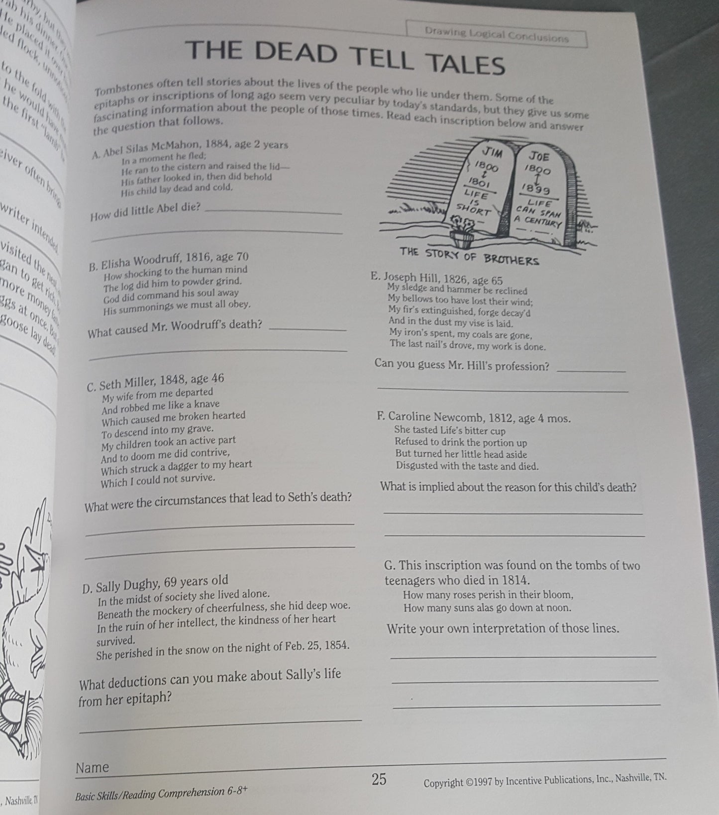 Reading Comprehension Middle Grades