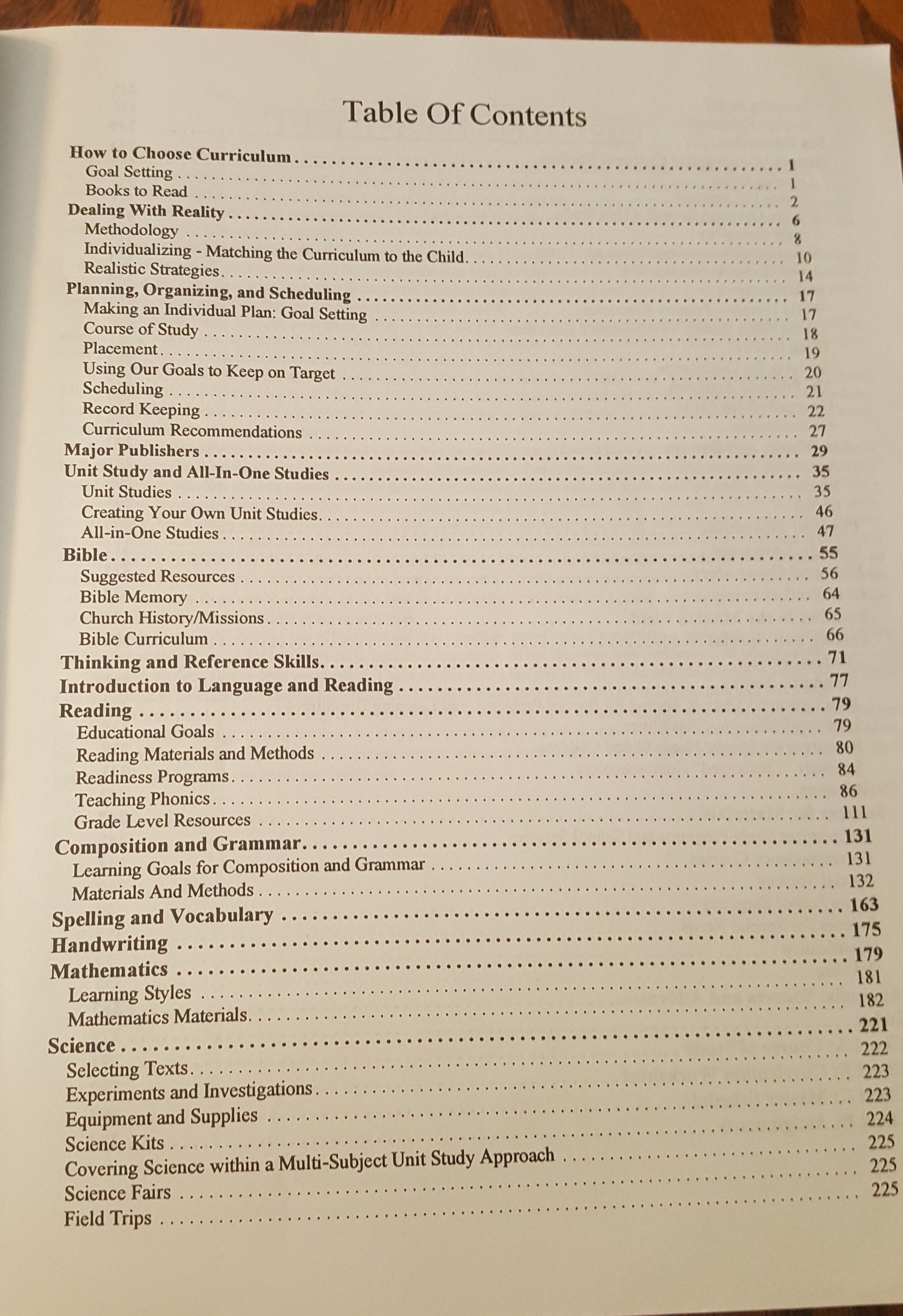 Christian Home Educators' Curriculum Manual