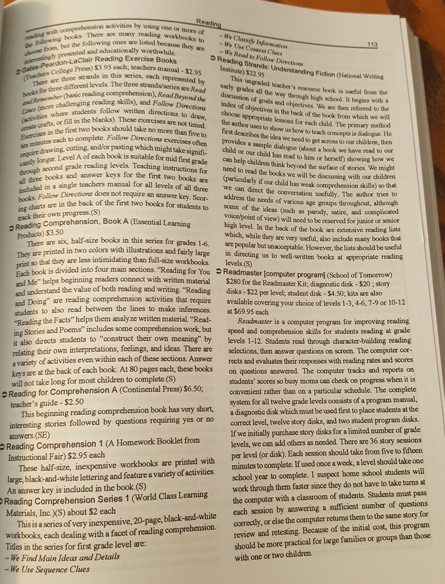 Christian Home Educators' Curriculum Manual