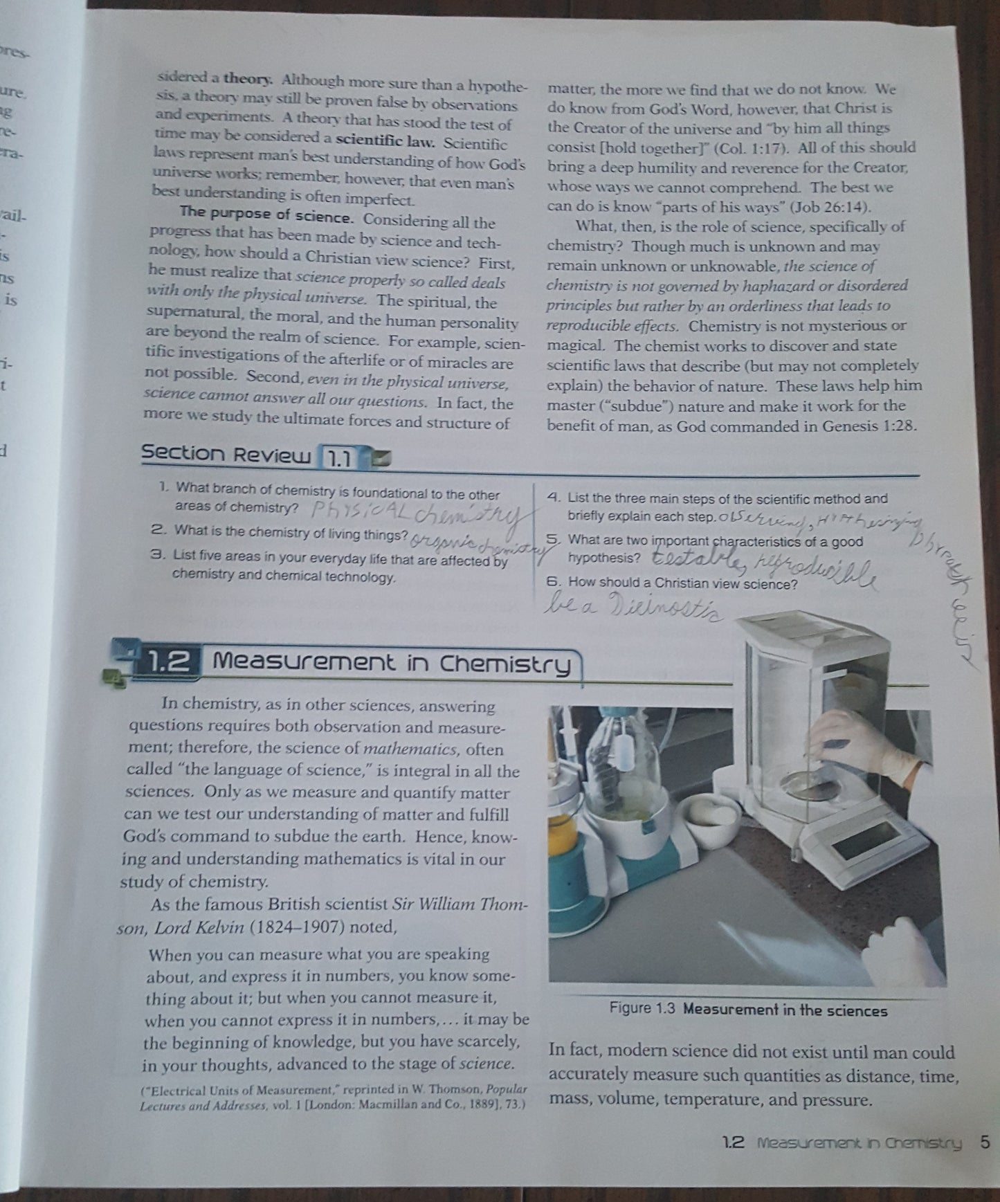 Abeka Chemistry 4 book set