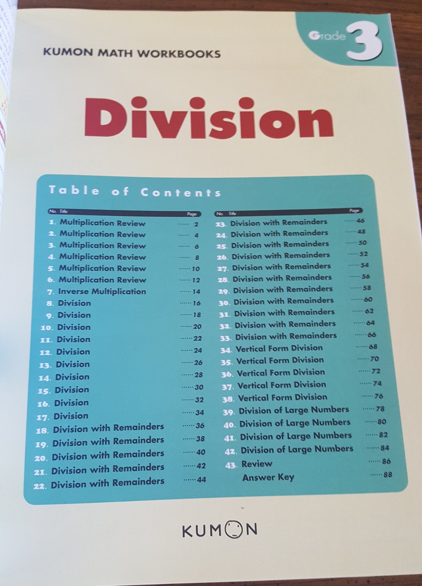 Kumon Division Grade 3