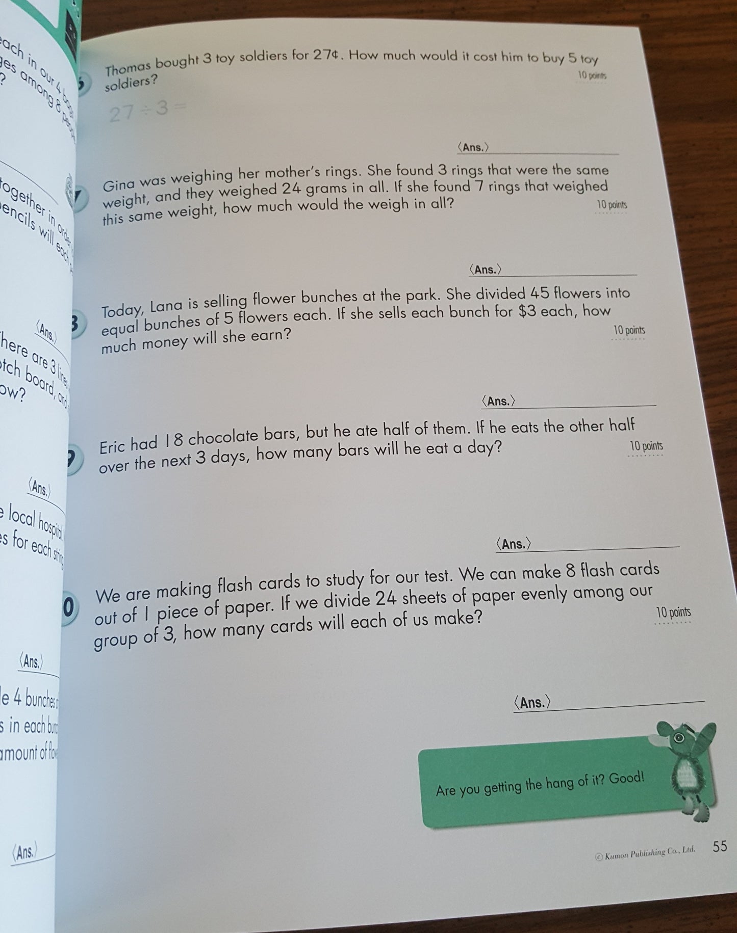 Kumon Word Problems Grade 3