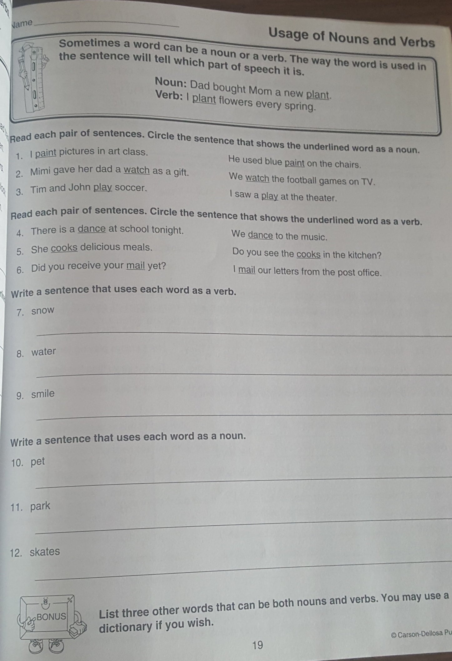 Making Sentences Grade 3