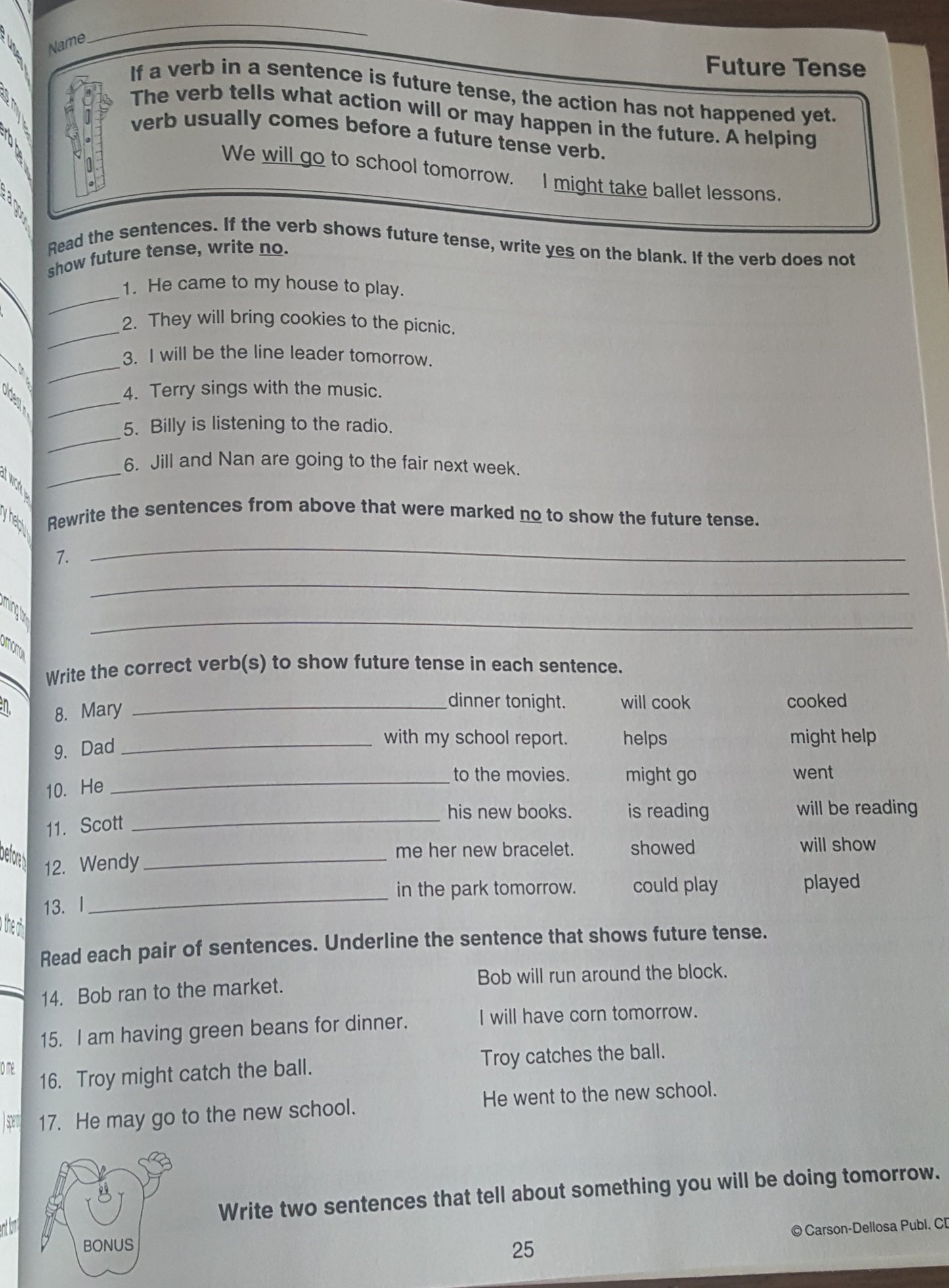 Making Sentences Grade 3