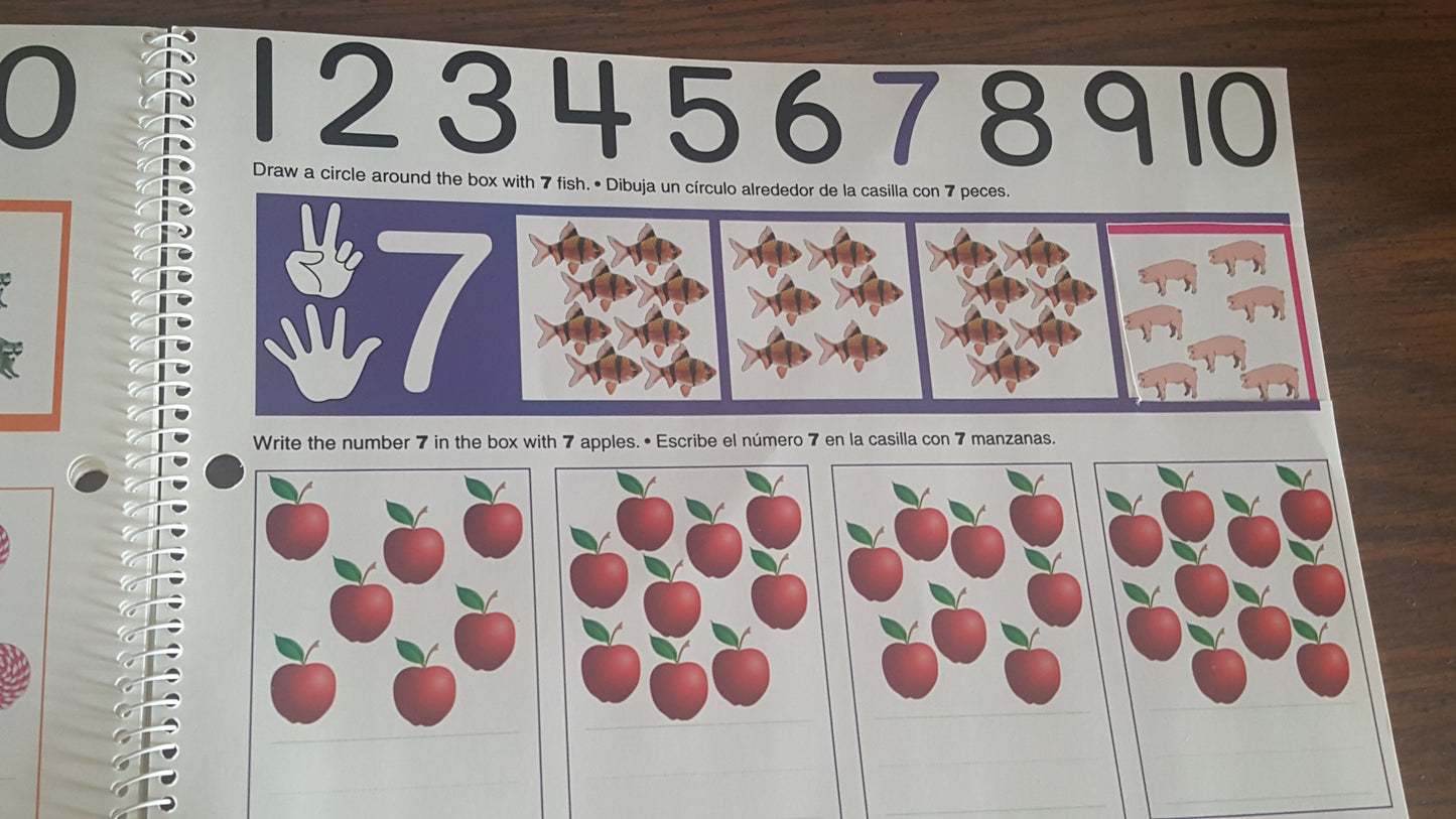 Practice Pals Counting Bilingual wipe off book