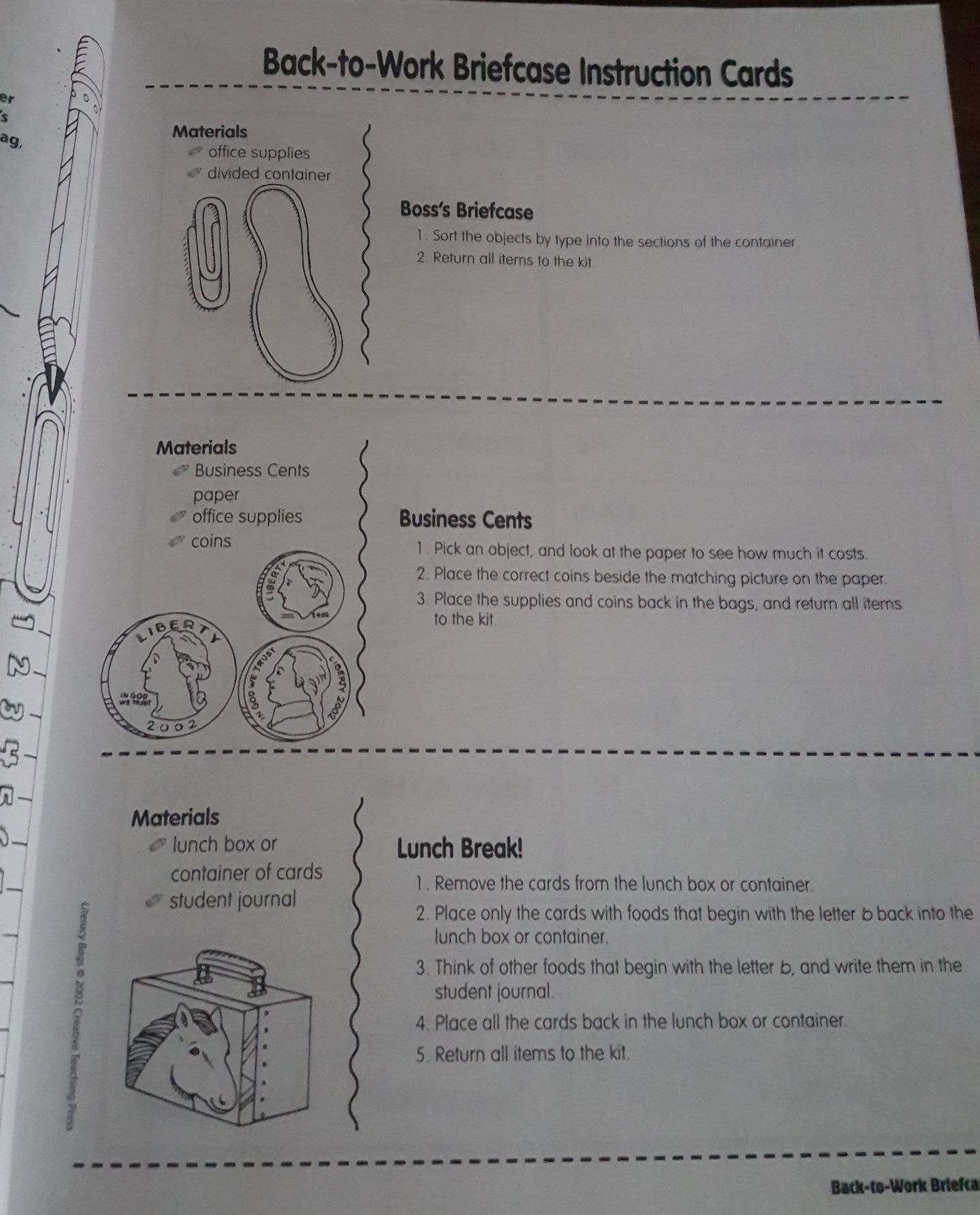 Preschool - 1 Literacy 3 book set Literacy Bags, Getting Ready to Read, Book Cooks