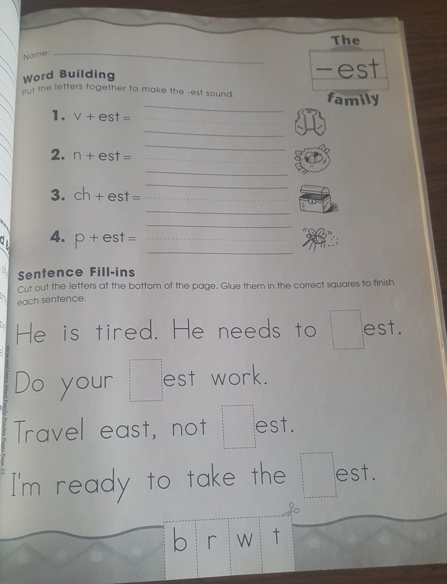 Word Family Practice Pages K - 2