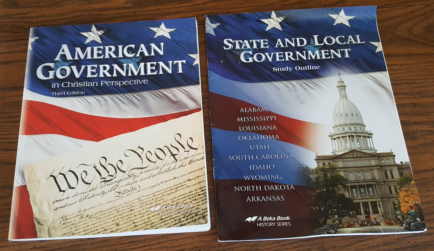 Abeka American Government 2 book set