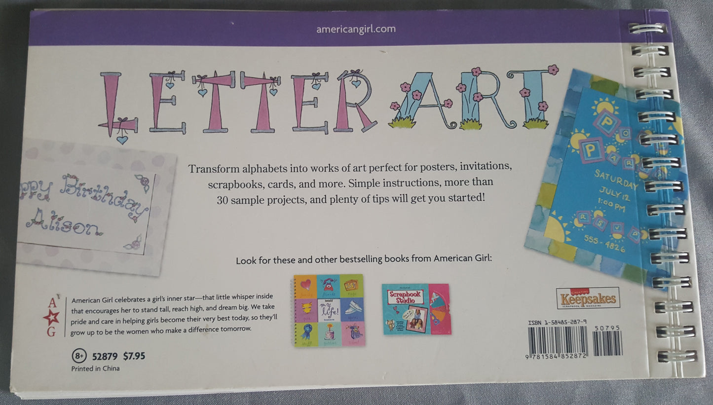 American Girl Letter Art