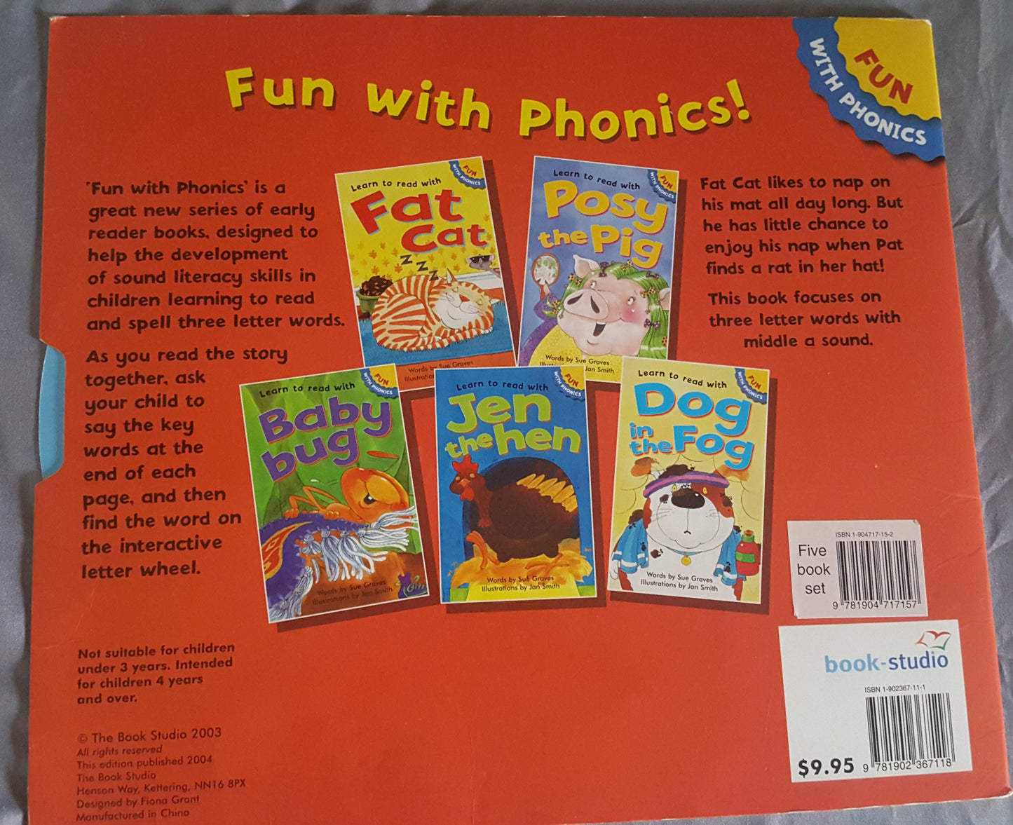 Fun With Phonics 5 book set including interactive wheels