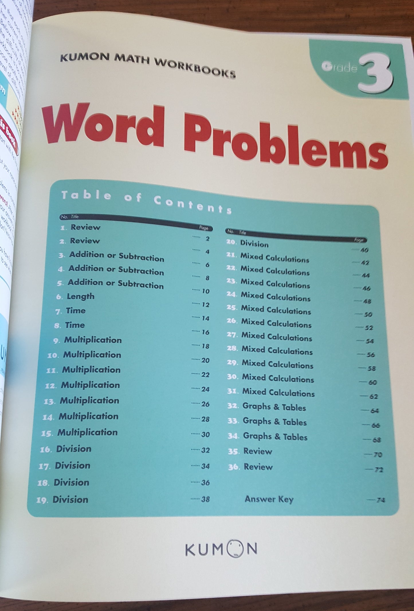 Kumon Word Problems Grade 3