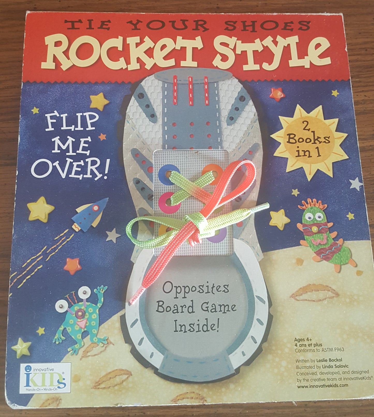 Tie Your Shoes Flip Over Board Game Book