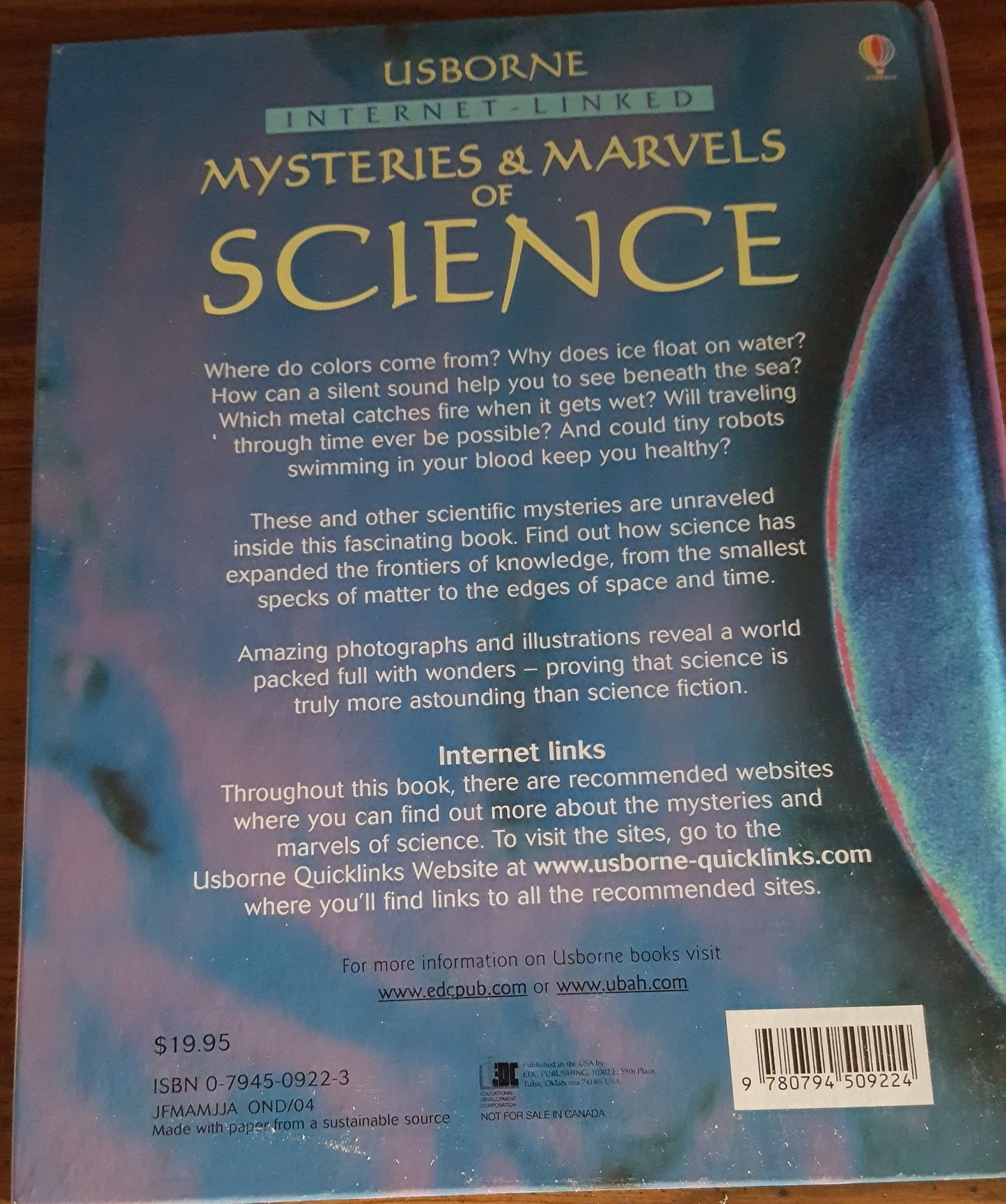 Usborne Mysteries and Marvels of Science Internet Linked